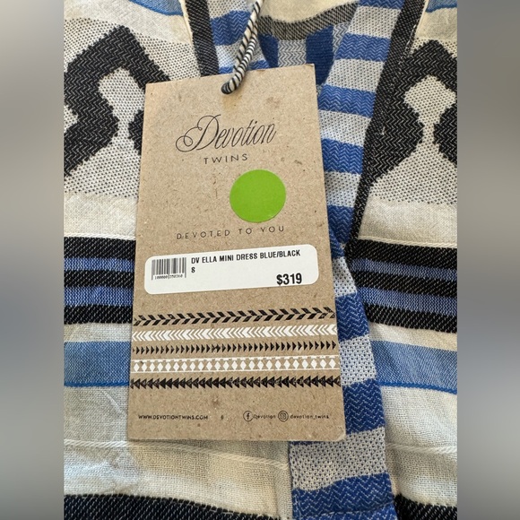 Devotion Twins Ella Mini Dress - Black/Blue - Size Small - NWT - Picture 8 of 16
